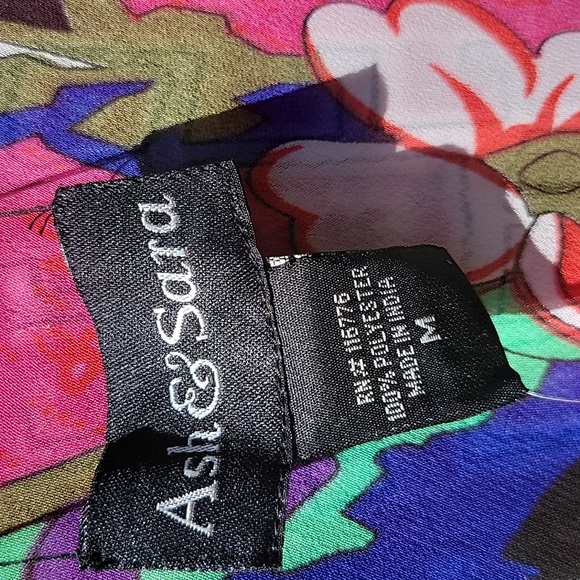 Ash & Sara | Reversible Floral and Paisley Print Flowy Chiffon Dress - Picture 9 of 11